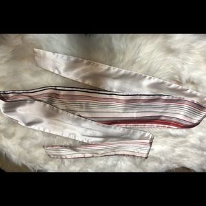 Satin Stripped Scarf/Tie